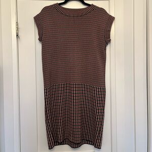 COS Black and Red Checkered Midi Dress